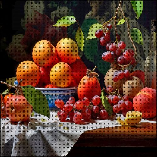Алмазна картина "Соковиті плоди" 30х30 см  мініатюра фото 1