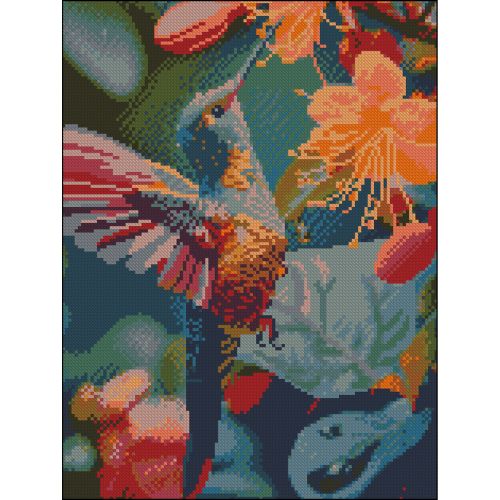 Алмазна мозаїка (картина) "Яскрава пташка" 30х40 см  мініатюра фото 1