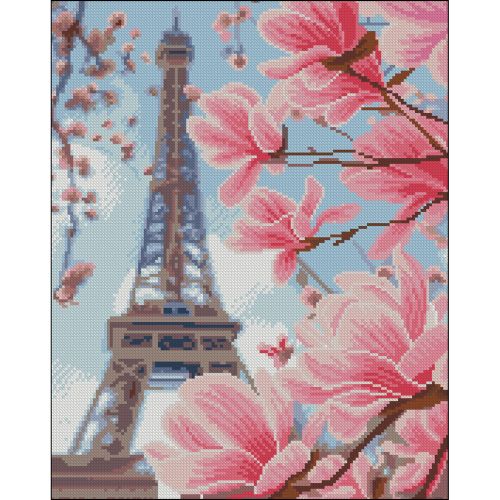 Алмазна мозаїка (картина) "Весняний Париж" 40х50 см  мініатюра фото 1