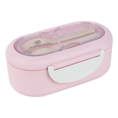 Ланчбокс з розділювачем 1000 мл, пудровий  мініатюра фото 1