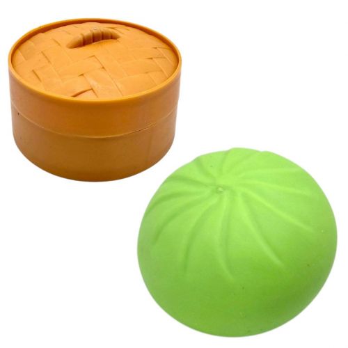 Антистрес (сквіш) "Dumpling", пельмень,10 см (зелений)  мініатюра фото 1