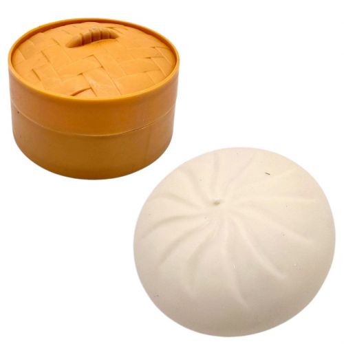 Антистрес (сквіш) "Dumpling", пельмень,10 см (білий)  мініатюра фото 1