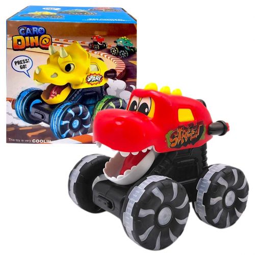 Інерційна машинка "DinoCar: Press&Go" (ЧЕРВОНА)  мініатюра фото 1