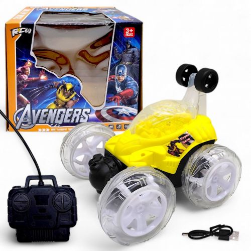 Машинка-трюкач на радіо-керуванні "Месники" (ЖОВТА)  мініатюра фото 1