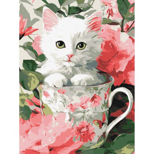 Картина по номерах "Квітковий кіт" 30х40 см  мініатюра фото 1