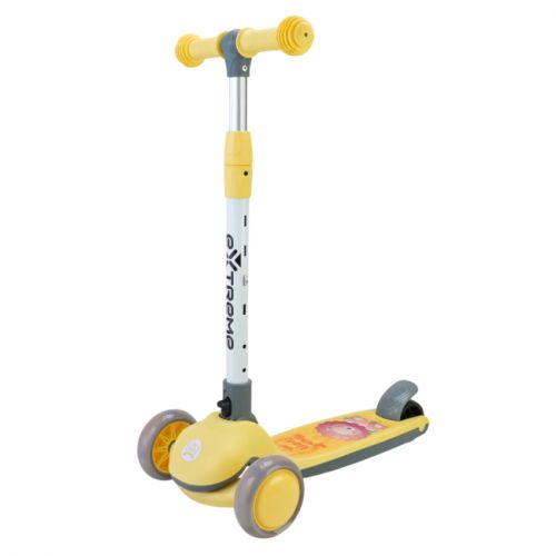Самокат дитячий 3-х коліс, 2 колеса - PU світло, заднє - пластик, у коробці (ЖОВТИЙ)  мініатюра фото 1