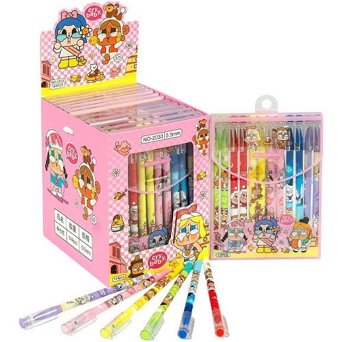 Ручка "пише-стирає" з мультяшним дизайном" 0,5мм, синя (12 шт)  мініатюра фото 1