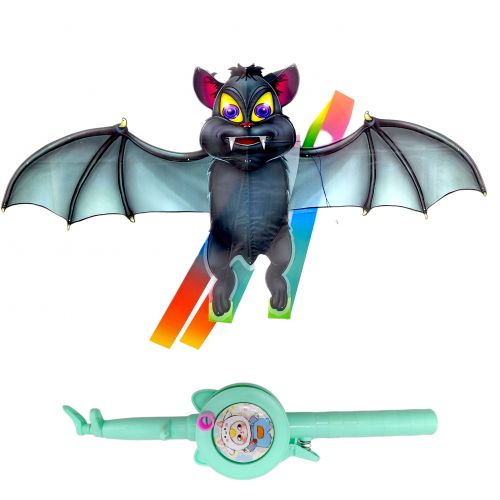 Повітряний змій, розмах крил - 47 см "Кажан" (мікс катушок у асортименті)  мініатюра фото 1