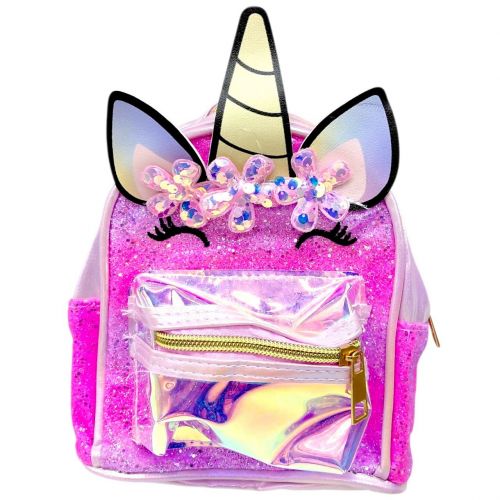 Рюкзак дитячий "Єдиноріжка" 18х15х8 см (РОЖЕВИЙ)  мініатюра фото 1