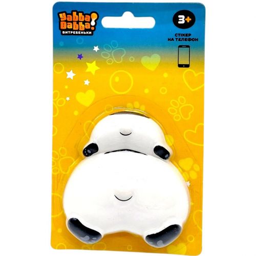 Антистрес сквіш-стікер YabbaDabba "Щасливі хвостики" (БІЛИЙ)  мініатюра фото 1