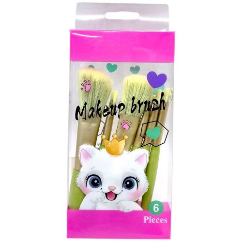 Набір пензликів для макіяжу та аквагриму (РОЖЕВИЙ)  мініатюра фото 1