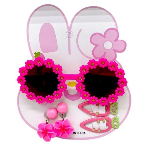 Аксессуары для девочек, очки, заколочки для волос (МАЛИНОВЫЙ)  мініатюра фото 1