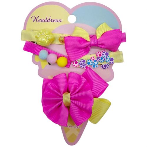 Аксессуары для девочки заколочки, украшения для волос (МАЛИНОВЫЙ)  мініатюра фото 1