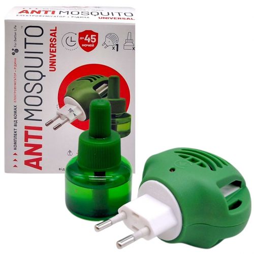 ЕЛЕКТРОФУМІГАТОР + РіІДИНА ВІД КОМАРІВ 45 НОЧЕЙ ANTI MOSQUITO  мініатюра фото 1