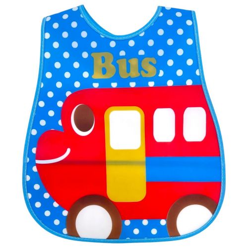 Слюнявчик клеенчатый на липучке (АВТОБУС) фото