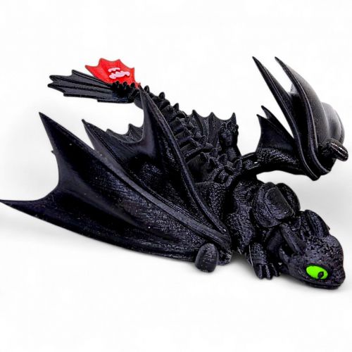 Игровая фигурка "Как приручить дракона.  Ночная фурия.  Беззубик" 3d печать (18х17х5 см)  мініатюра фото 1