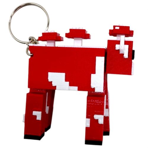 Брелок (3d печать) "MINECRAFT (МАЙНКРАФТ): КОРОВА", 5 см  мініатюра фото 1