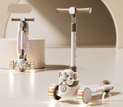 Самокат триколісний Skyper, (бежевий)  мініатюра фото 1