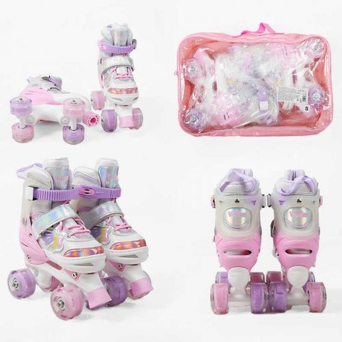 Ролики, розмір 33-35, (рожевий)  мініатюра фото 1