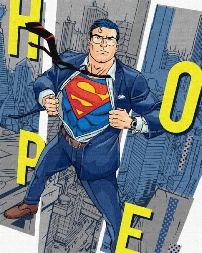 Картина за номерами - Superman \ Супермен: Hope ©Warner Bros.  мініатюра фото 1