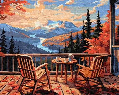 Картина за номерами - Сніданок у горах ©art_selena_ua  мініатюра фото 1