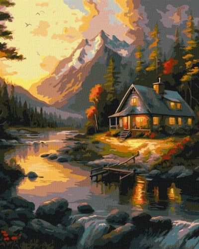 Картина за номерами - Золотий захід сонця ©art_selena_ua  мініатюра фото 1