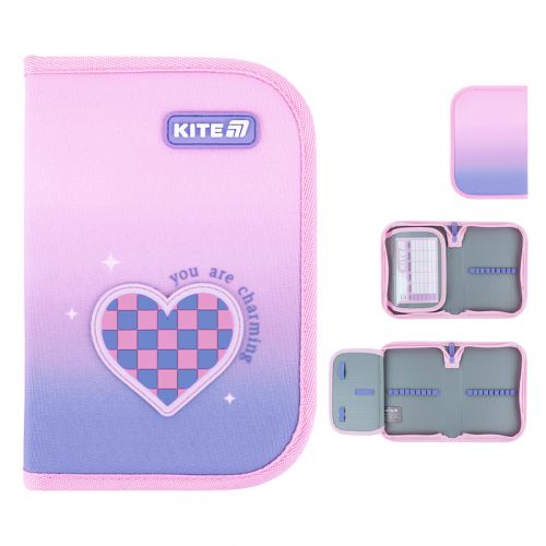Пенал Kite 1 від. , 1 відв. , без наповнення 621 Charming  мініатюра фото 1