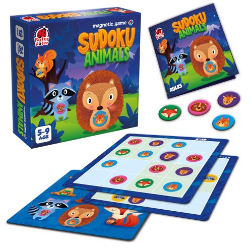 Магнитная игра "Roter Kafer.  Sudoku Animals"  мініатюра фото 1