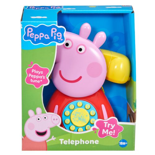 Іграшка-каталка на мотузочці Peppa - Телефон Пеппи  мініатюра фото 1