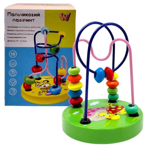 Пальчиковый лабиринт WToys, деревянный, в коробке (ЗЕЛЕНЫЙ) фото