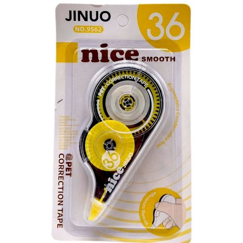 Коректор стрічковий 5мм*36м JINUO (ЖОВТИЙ)  мініатюра фото 1