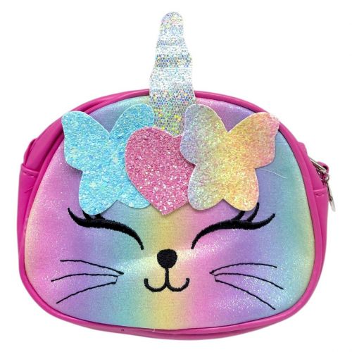 Сумочка дитяча "Котик" 19*15*6 см (МАЛИНОВИЙ)  мініатюра фото 1