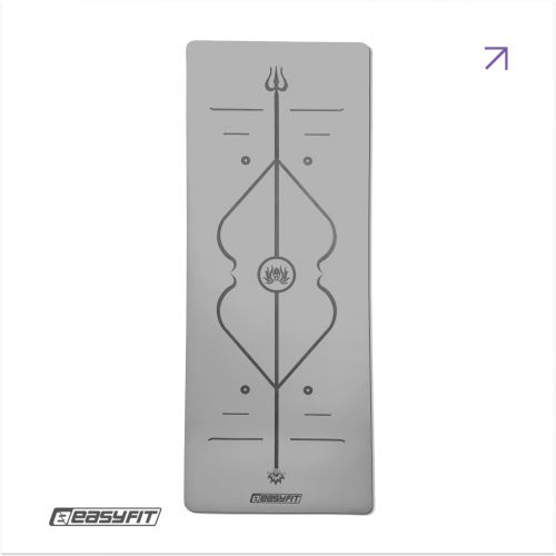 Килимок для йоги професійний EasyFit Pro каучук 5 мм Сірий  мініатюра фото 1