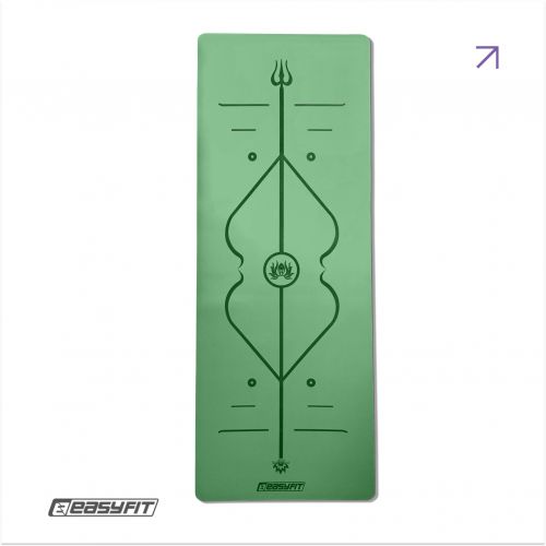 Килимок для йоги професійний EasyFit Pro каучук 5 мм Зелений  мініатюра фото 1