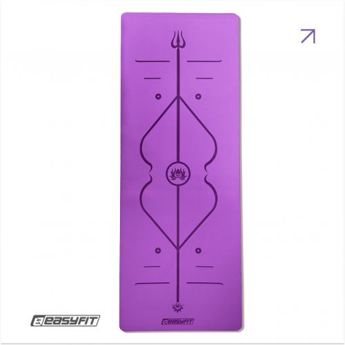 Килимок для йоги професійний EasyFit Pro каучук 5 мм Фіолетовий  мініатюра фото 1