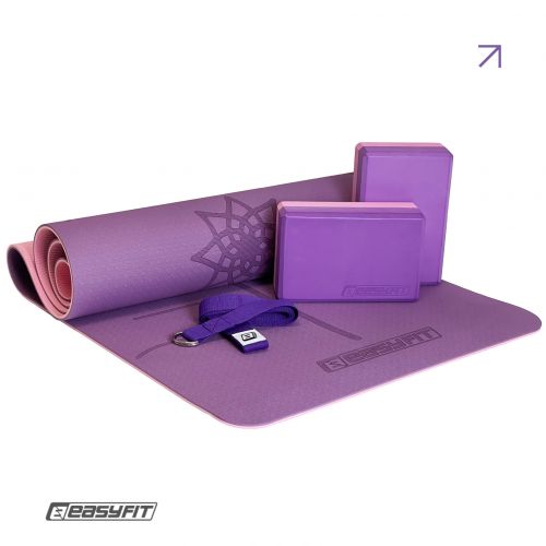 Набір для йоги та фітнесу EasyFit Polarity Set: килимок, два блоки та ремінь (padma)  мініатюра фото 1
