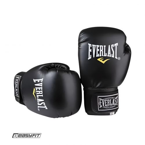 Боксерские перчатки Everlast 6 унций (6 oz) черные  мініатюра фото 1