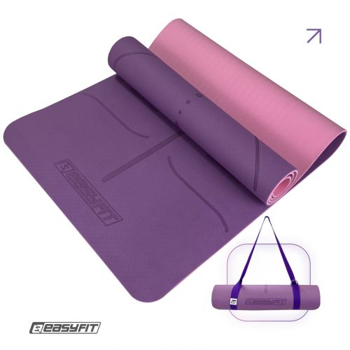 Килимок для йоги та фітнесу EasyFit Polarity Padma з ремнем  мініатюра фото 1