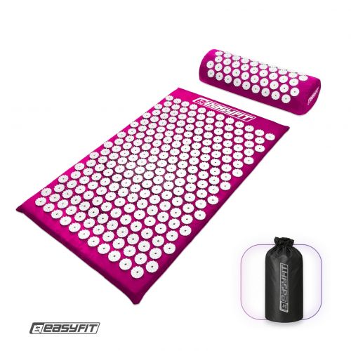 Массажный коврик Easyfit с подушкой (аппликатор Кузнецова) + чехол Фиолетовый  мініатюра фото 1
