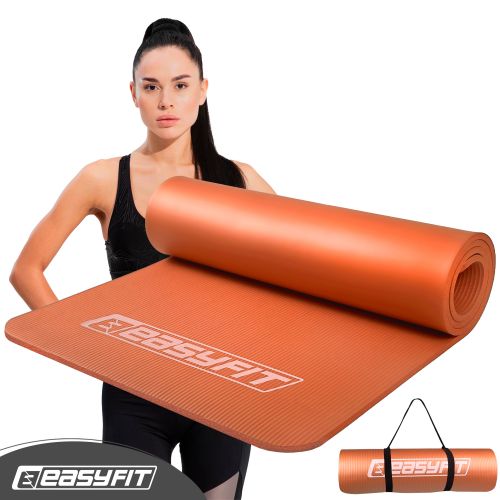 Коврик для фитнеса и йоги EasyFit NBR 10 мм Оранжевый  мініатюра фото 1
