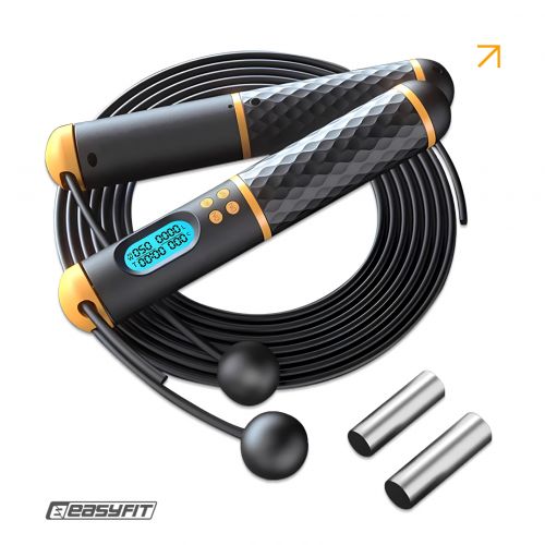 Розумна скакалка EasyFit SmartRope 3 м з утяжнювачами (бездротова)  мініатюра фото 1