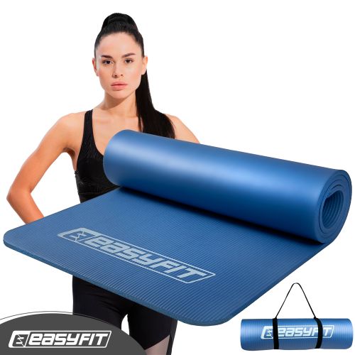 Коврик для фитнеса и йоги EasyFit NBR 10 мм Синий  мініатюра фото 1