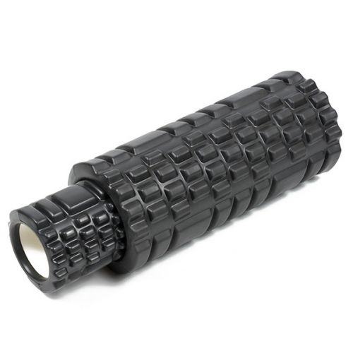Масажний ролик EasyFit Grid Roller Double 33 см Чорний  мініатюра фото 1