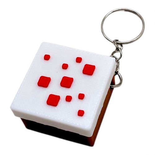 3D Брелоки MINECRAFT / МАЙНКРАФТ CAKE / ТОРТ KEYCHAIN, 3D друк  мініатюра фото 1