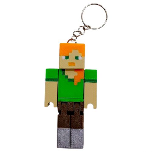3D Брелоки MINECRAFT / МАЙНКРАФТ ALEX / АЛЕКС KEYCHAIN, 3D друк  мініатюра фото 1