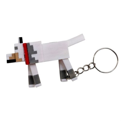 3D Брелоки MINECRAFT / МАЙНКРАФТ WOLF / ВОЛК KEYCHAIN, 3D печать  мініатюра фото 1