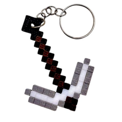 3D Брелоки MINECRAFT / МАЙНКРАФТ PICKAXE TOOL / КАЙЛО KEYCHAIN, ЗАЛІЗНИЙ, 3D друк  мініатюра фото 1