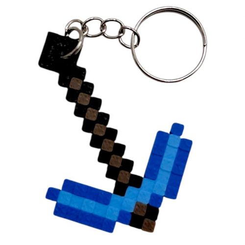 3D Брелоки MINECRAFT / МАЙНКРАФТ PICKAXE TOOL / КАЙЛО KEYCHAIN, ДІАМАНТОВИЙ, 3D друк  мініатюра фото 1