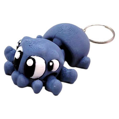 Cute Spider / Павучок Keychain, Сірий  мініатюра фото 1