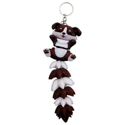 3D Брелоки FLEXI DOG LONG TAIL/ СОБАКА ХВОСТИК KEYCHAIN, 3D друк  мініатюра фото 1